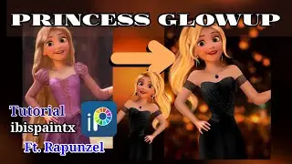 Rapunzel Glowup On ibispaintx | Tutorial | Princess Glowup