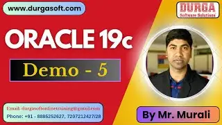 ORACLE 19c tutorials || Demo - 5 || by Mr. Murali On 26-07-2024 @5PM IST