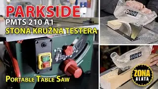 Parkside PMTS 210 A1 Stoni Cirkular - Stona Kružna Testera / Portable Table Saw Review 4K Scheppach