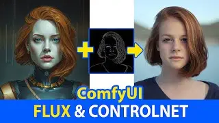 ComfyUI - Generate Images with Flux & ControlNet SDXL