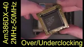 Overclocking, Underclocking the 386 with a custom clock generator. 2Mhz to 50Mhz, ~0.5Mhz step!!