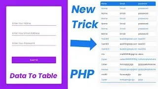 PHP | 10 line code | save form data to table | 💯 working | new special trick |