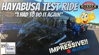 2024 Suzuki Hayabusa Test Ride at Barber Motorsports Vintage Festival 2024| THIS BIKE IS UNREAL😲!!