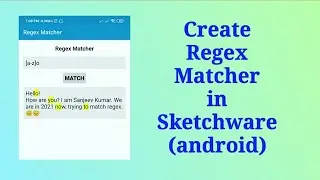 Creating regex Matcher in Sketchware android project