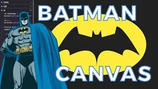 Batman Symbol - HTML5 Canvas Illustration