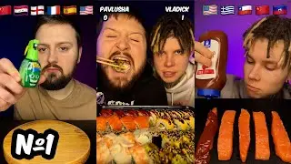 The Best Food Sketches from Sushi Monsters #1 | MUKBANG | EATING | ASMR 🍣