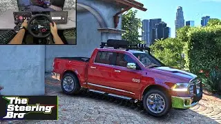 GTA 5 - Realistic G29 Steering Wheel Gameplay | Road Trip - to the Mountains  Powerful Pickup Truck