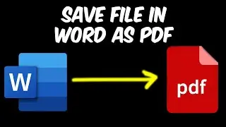 How To Save File In Word As PDF | Save Word Doc As PDF