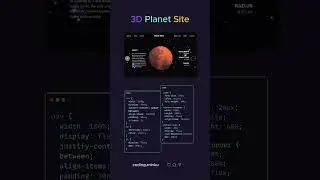 3D Planet Website Landing Page With Animation Using HTML CSS And Interactive Animation 