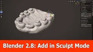 Blender 2.8 Free Sculpting Addon: Add Objects in Sculpt Mode