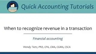 Basic revenue recognition: Financial accounting