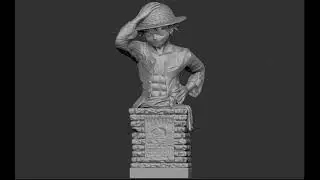 Luffy 3d Model One piece Zbrush Figure Bust