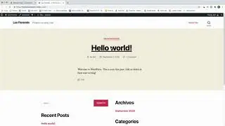 WordPress 06 Home page and removing default widgets