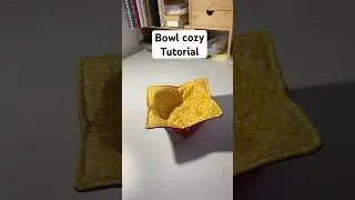 Bowl cozy tutorial. Sorry I couldn’t be more detailed, had to fit it all in 1 min #sewingtutorial