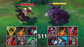 VOLIBEAR vs DARIUS S11 NEW ITEMS FULL BUILD FIGHTS & S11 Pentakills!