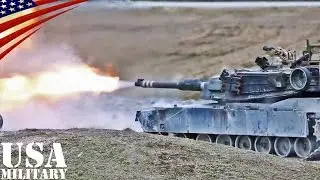 M1戦車の実弾射撃演習 120mm滑腔砲･ブローニングM2重機関銃 - M1 Abrams Tank Live Fire - 120mm Smoothbore Gun & M2 Browning