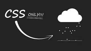 Rainy Cloud Animation HTML CSS | Rain Effect only CSS