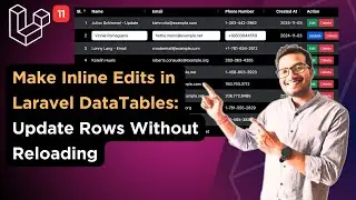 Make Inline Edits in Laravel DataTables: Update Rows Without Reloading | Yajra DataTables