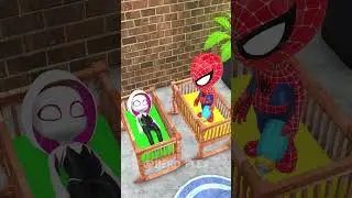 Lil Spidey Vs Gwen 😂 #funnyanimation #blenderanimation