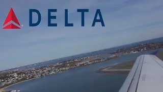 Delta Airlines Airbus A320 Takeoff from Boston Logan HD