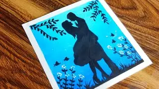 Valentine Day Drawing with Soft Pastel for beginners / Step by Step #govindartcreation