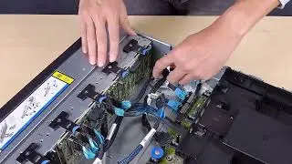 Lenovo ThinkSystem SR650 V2 installing a front 2.5-inch drive backplane