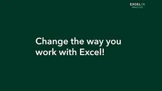 Advantages of Excel in Practice interactive courses -  One input table