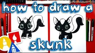 How To Draw A Cartoon Skunk