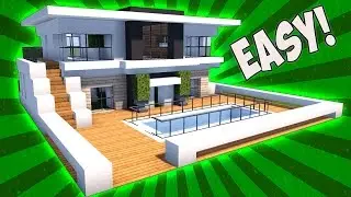 Minecraft: How To Build A Small Modern House Tutorial ( 2017 ) Mansion