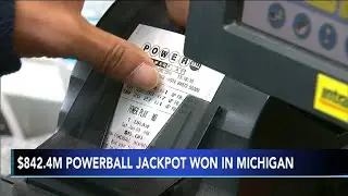 Ticket sold in Michigan wins $842M Powerball jackpot