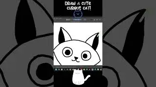 Draw a Simple Cute Curious Cat in Krita