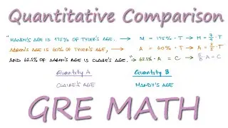 GRE Math - Arithmetic Properties Example 3 - Quantitative Comparison Percentages