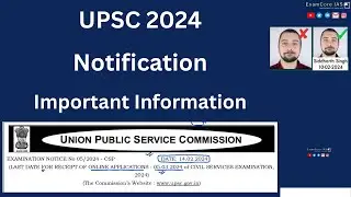 UPSC 2024 Notification