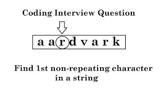 IQ 22: Find the first non repeating character in a string
