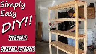 DIY Shed Shelves