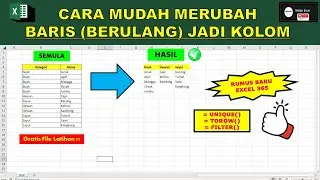 Cara Merubah Tabel Format Baris Menjadi Kolom di Excel