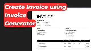 How to Create Invoice using Invoice Generator | Create Invoice on invoice generator