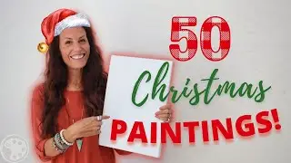 50 Christmas Painting Ideas! |🎄Holiday Painting Tutorials for Beginners