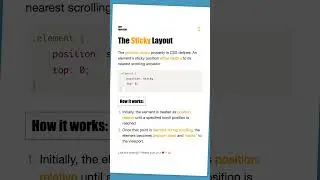 The Sticky Layout #css #css3