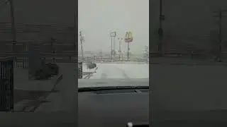 Taking a break from the snow to get McDonalds