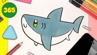 HOW TO DRAW A CUTE SHARK KAWAII 💖 Cute drawings 💖