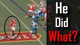 Patrick Mahomes throws a pass behind his back | Kansas City Chiefs Vs Detroit Lions