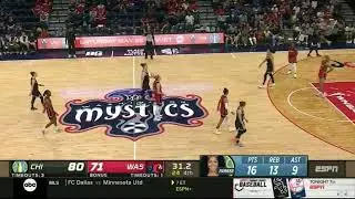 Last minute of Chicago Sky vs Washington Mystics