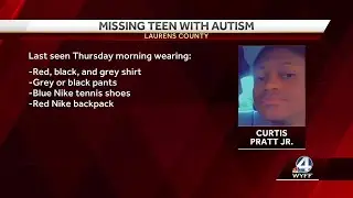 Missing teen with autism in Laurens County, South Carolina