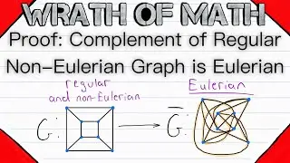 Proof: Complement of Regular Non-Eulerian Graph is Eulerian | Graph Theory, Euler Graphs