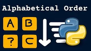Sort Words in Alphabetic Order with Python