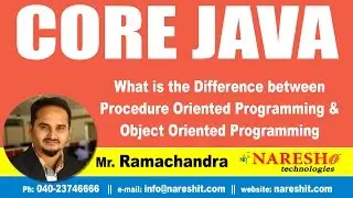 Difference between POP and OOP | Core Java Tutorial | Mr. Ramachandra