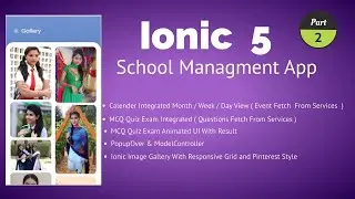 Ionic 5  Image Gallery Responsive Grid Pinterest Style