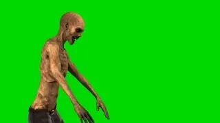 Walking Dead Zombie walks - Green Screen 4