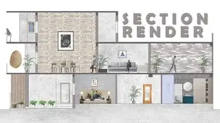 How to Render Section In Photoshop like an Architect